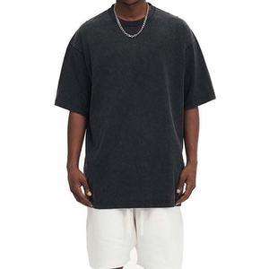 Camiseta Unisex Extra Grande, 100% Algodón, 210 g/m², Teñida con Hilo, Lavada con Ácido, Personalizada al por Mayor (OEM) - Product Image 1