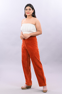 Sarouel en coton fait à la main solide uni jambe large mode vintage avec anti-rides coupe ample décontracté Streetwear avec poches - Product Image 3