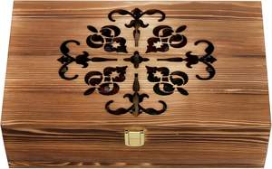 Wooden Eco-Friendly <b>Foldable</b> Spice Storage Box Modern Decorative Organizer for <b>Kitchen</b> Countertop Office - Product Image 2