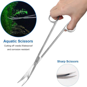 Kit de herramientas para acuario, pinzas largas de acero inoxidable 3 en 1, espátula de tijera, juego de acuario multifuncional para plantas de peces - Product Image 2