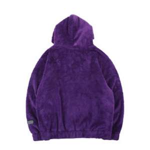 Sweats à capuche personnalisés avec logo, sweats à capuche pour hommes en gros, sweats à capuche thermiques surdimensionnés en sherpa avec des motifs brodés 2026 - Product Image 3
