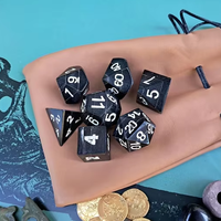 Jeu de dés rectangulaires en corne de buffle polie de haute qualité, écologique, pour enfants, pour jeux de rôle D&D, fabriqué à la main
