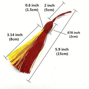 Wholesale Hanging Rope <b>Tassel</b> Trim with Silk <b>Fringe</b> for Sewing DIY Embellishments Curtain and Home Accessories - Product Image 5