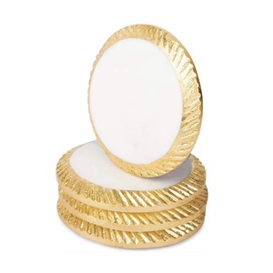 Posavasos de mármol redondo de embalaje personalizado de alta calidad, decoración de mesa, alfombrilla y almohadilla de té a la venta - Product Image 1