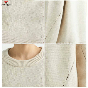 Pull d'hiver à manches longues en laine/cachemire surdimensionné de haute qualité, dernier design, logo frontal, séchage rapide, anti-froissement - Product Image 6