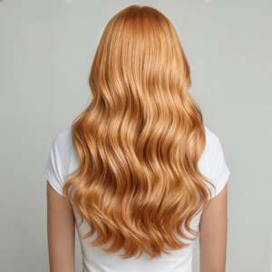 ต่อผมแบบคลิปอินเรมี่บราซิลเลี่ยนขนาด 30 นิ้ว 21 # 38 สีทองแดงทองเหลือง - Product Image 5