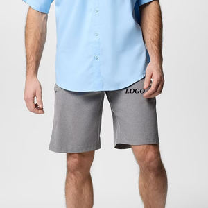 Pantalones Cortos de Algodón para Hombre, Color Sólido, Ajustables, con Cierre de Botones, Modelo 2026, Casuales, Duraderos, Mezcla de Algodón - Product Image 1