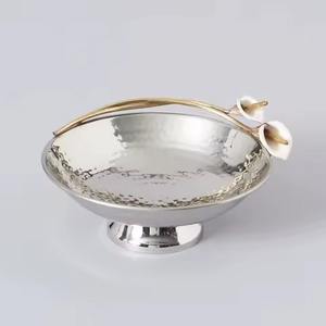 Décoration de table islamique du Ramadan, bol en métal pour dattes, fruits secs, plat de service arabe, article de décoration de luxe pour la maison - Product Image 5