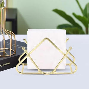 Servilletero dorado de Metal de hierro mayorista, la mejor forma para el hogar y el restaurante, soporte decorativo para pañuelos de mesa - Product Image 2