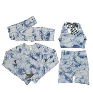 Sans couture taille haute femmes Yoga ensembles femmes Gym costumes porter des vêtements de course Yoga costume à manches longues Leggings Fitness sport soutien-gorge ensembles - Product Image 1