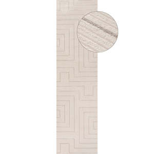 Alfombra Geométrica Carmel Crema-Gris 6040, Elegante y Estilosa - Product Image 1