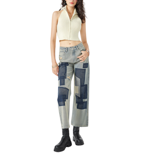 เสื้อสายเดี่ยวแบบถักสำหรับผู้หญิงยืดได้และนุ่มมีซิปปิดยาวสั้นลายทางสำหรับฤดูหนาว - Product Image 5