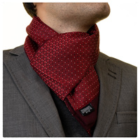 Écharpe de cou en soie artificielle personnalisée pour homme, motif floral imprimé rouge exclusif Exve, jacquard dobby, taille unique, tendance hiver