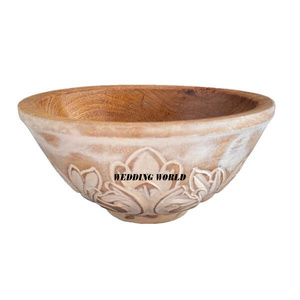 Bol à chocolat en bois fini naturel Bol sucré fait à la main de belle qualité Vaisselle de table personnalisée Bol à chocolat - Product Image 6