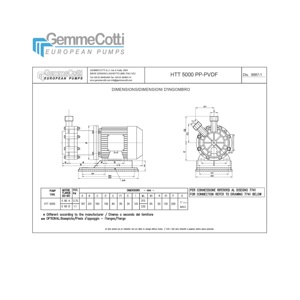 Pompe a turbina magnetiche anticorrosive modello HTT 5000 PP PVDF con motore 1,1 kw IEC80 2P in plastica pompa dell'acqua elettrica - Product Image 4