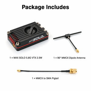 Transmisor de Video RUSHFPV MAX SOLO 5.8GHz 2.5W VTX SmartAudio MMCX 48CH 7-36V para Carreras FPV y Drones de Largo Alcance - Product Image 5