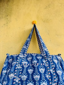 Bolsa de Lona de Algodón Acolchada con Estampado Artesanal, Bolsa de Viaje, Bolsa Deportiva, Bolsa de Hombro para Gimnasio, Yoga, Picnic, Regalo al por Mayor, Oficina - Product Image 5