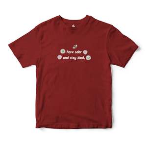 เสื้อยืดแขนสั้น 100% ผ้าฝ้าย Sabr Stay Kind ผ้าเจอร์ซีย์ พิมพ์ลายกราฟิกแบบกด ซิลค์สกรีน พิมพ์ลาย ทรงเข้ารูป สีพื้น - Product Image 2