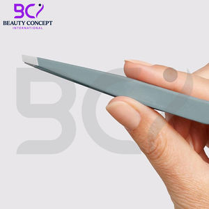 Pinces à épiler inclinées personnalisées en acier inoxydable, réutilisables, équipement de salon de beauté, pinces à sourcils - Product Image 6