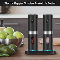 Ensemble moulin à sel et à poivre en acier inoxydable avec logo personnalisé, rechargeable par USB, semi-automatique, base rechargeable, écologique, 70 ml
