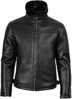 Blouson Bomber en Cuir Noir Classique Vintage pour Homme, Coupe Slim, avec Col et Poignets Côtelés, Grande Taille, Boutons Recouverts, Vêtement d'extérieur Personnalisé OEM