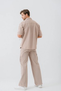 เสื้อผ้าเดนิมแขนสั้นสำหรับผู้ชาย, เสื้อยีนส์ผ้าฝ้ายระบายอากาศได้ดีเสื้อแฟชั่นลำลองสำหรับฤดูหนาว - Product Image 4