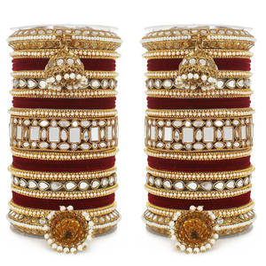 Wholesale Indian Style Churiya <b>Bangle</b> <b>Set</b> for Wedding Latest Design Hand Made Bridal <b>Bangles</b> <b>Sets</b> for Ladies - Product Image 1