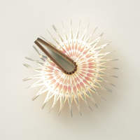 Lampe de table LED tactile pliable en papier style champignon, alimentée par piles, design flexible, cadeau d'anniversaire pour chambre à coucher
