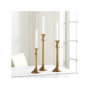 Portavelas de Metal de nueva llegada, candelabro de pátina gris para sala de estar y decoración de mesa hecha a mano - Product Image 3