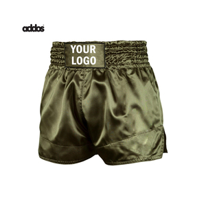 Pantalones cortos de algodón unisex Muay Thai, pantalones de combate de satén para adultos, boxeo, MMA, producto OEM personalizable para ropa de artes marciales - Product Image 3