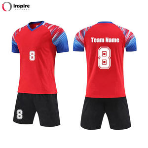 Inspire Apparel Customized High Quality Unisex Soccer Jersey Uniforms Two Piece Set New Design Football Jersey for Adults - Product Image 6