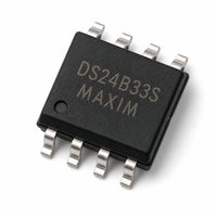 Maxim SOIC-8-208mil DS24B33S+ DS24B33S+T&R 1-Wire 4Kbit EEPROM IC 3-5V SMT 256K Data Rate -40-+105C baru