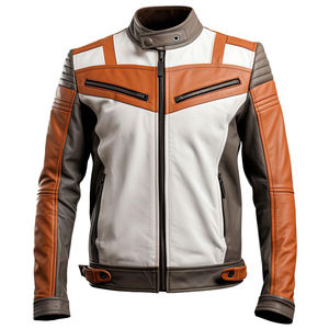 Veste en cuir élégante pour motard pour homme Couleur personnalisée 100% cuir Veste pour homme Veste en cuir ajustée personnalisée pour homme - Product Image 1