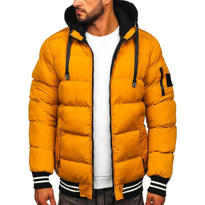 Veste matelassée d'extérieur personnalisée à capuche, de haute qualité, imperméable, coupe-vent, écologique, respirante, en polyester/nylon imprimé - Product Image 5