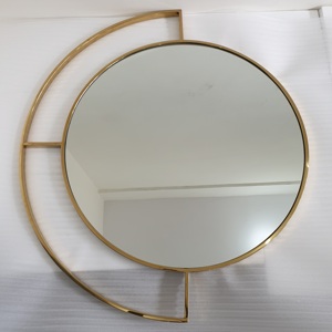 Cadre de miroir de qualité supérieure en acier inoxydable & fer or & noir & argent dans la forme et les tailles personnalisées pour la décoration intérieure. - Product Image 3