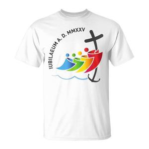 T-Shirt Promozionale Souvenir del Pellegrinaggio del Giubileo 2025 Roma Fede Cattolica - Product Image 2