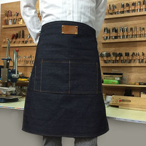 Tablier de taille professionnel pour cuisine et boulangerie Demi-tablier avec logo personnalisé avec poches utilitaires Tabliers à sangle réglable - Product Image 4