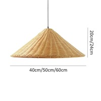 Abat-jour en rotin triangulaire tissé à la main Design unique Abat-jour d'éclairage modèle le plus vendu