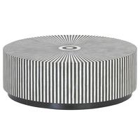 Table basse de salon en os incrusté de style classique moderne, noir et blanc, fabriquée à la main par Craft Zone, exportation directe d'Inde