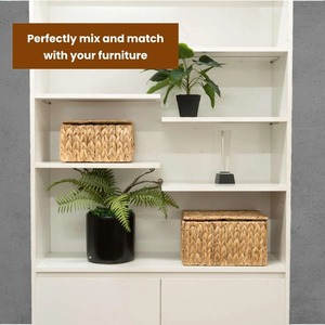 Juego de 2 Cestas de Jacinto para Almacenamiento, Caja de Almacenamiento Hecha a Mano, Ecológica, Natural, Decoración para el Hogar, Venta al por Mayor desde Vietnam - Product Image 5