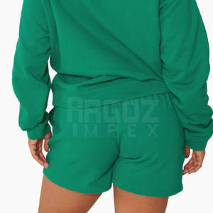 ชุดสั้นมีฮู้ดระบายอากาศได้ดีสีพื้นชุดสั้นมีฮู้ดผ้าฝ้าย100% ออกแบบได้ตามต้องการกลางแจ้งใช้ชุดสั้นมีฮู้ด - Product Image 6