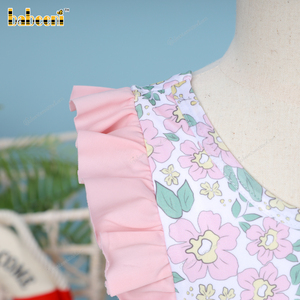Traje de Baño Bikini para Niñas Babeeni, Diseño Floral Rosa y Amarillo, para Niños, OEM, ODM, Venta al por Mayor, Certificado OEKO-TEX, Transpirable, de Secado Rápido - Product Image 3
