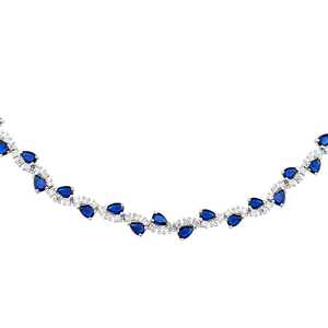 Collier en argent sterling 925 avec cristaux, modèle Waterway - Product Image 3