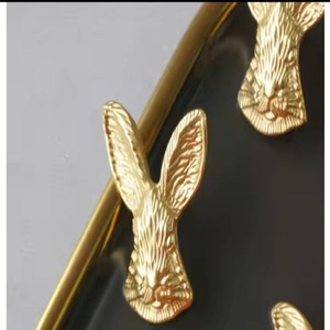 Le plus récent lapin Image armoire tirer poignées en laiton meubles matériel enfants chambre meubles boutons mignon Animal poignées extracteur - Product Image 4