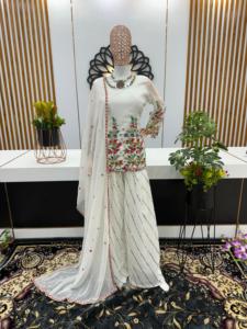 <b>Presenting</b> New Heavy Embroidery Sequence Work Top Bottom and Dupatta Set Fully Stitched Ready to Wear Collection Dress Suits - Product Image 2