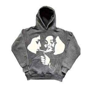 Hot Sale Men's Thickened Fleece <b>Winter</b> Solid Hoodies Custom Logo Regular Length Puff Technique Eco-Friendly Loose Wholesale - Product Image 1