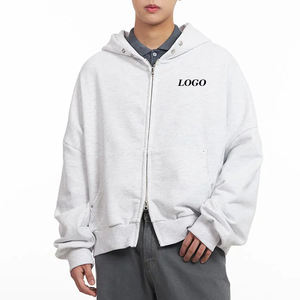 Couleur unie avec logo personnalisé, design à manches longues pour les acheteurs en gros, avec cordon de serrage pour la capuche / Sweat-shirt pour homme de haute qualité - Product Image 1