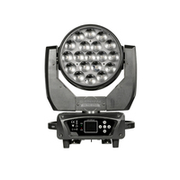 Projecteur LED Beam Wash 19x15W RGBW à Zoom, Tête Mobile, Contrôle DMX512 pour Boîte de Nuit, Théâtre, DJ, Fête
