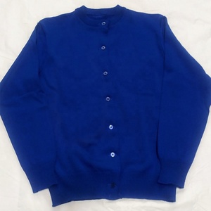 Cárdigan de Punto para Hombre, Cuello en V, Color Azul Rey, Lana/Acrílico, Manga Larga, para Invierno, Casual, con Botones y Patrón de Letras - Product Image 6