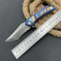 Couteau pliant de poche BoChen de haute qualité, en acier suédois importé 14c28n, avec manche en alliage de titane TC4, couteau de chasse